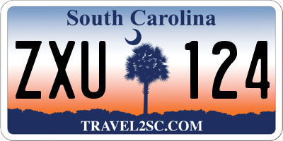 SC license plate ZXU124