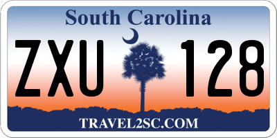 SC license plate ZXU128