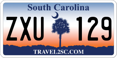 SC license plate ZXU129