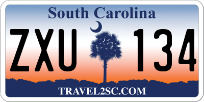 SC license plate ZXU134
