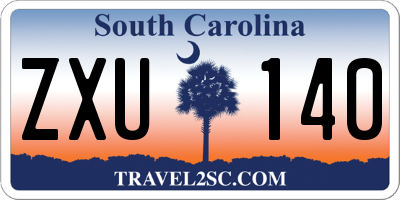 SC license plate ZXU140