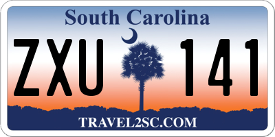 SC license plate ZXU141