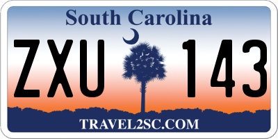 SC license plate ZXU143