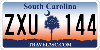 SC license plate ZXU144