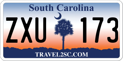 SC license plate ZXU173