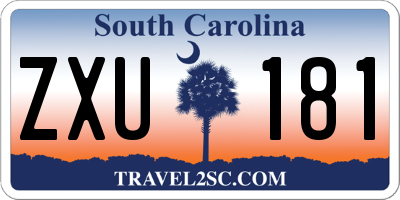 SC license plate ZXU181