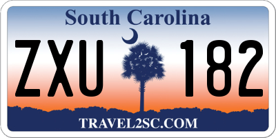 SC license plate ZXU182
