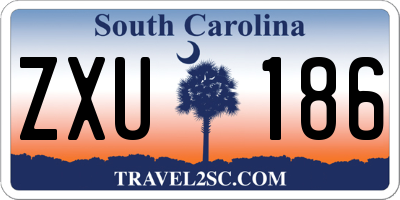 SC license plate ZXU186