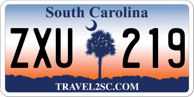 SC license plate ZXU219