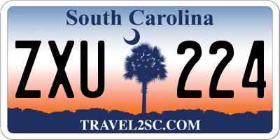 SC license plate ZXU224