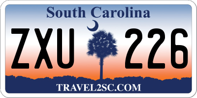 SC license plate ZXU226