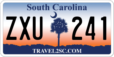 SC license plate ZXU241