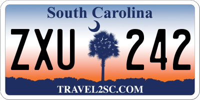 SC license plate ZXU242