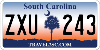 SC license plate ZXU243