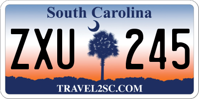 SC license plate ZXU245
