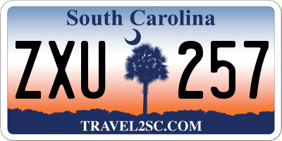 SC license plate ZXU257