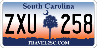SC license plate ZXU258