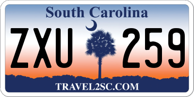 SC license plate ZXU259