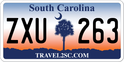 SC license plate ZXU263