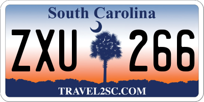 SC license plate ZXU266