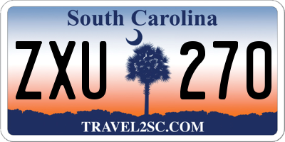 SC license plate ZXU270