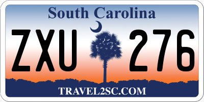 SC license plate ZXU276