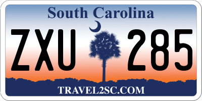 SC license plate ZXU285