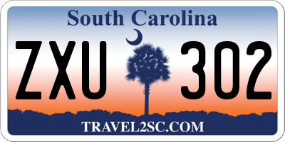 SC license plate ZXU302