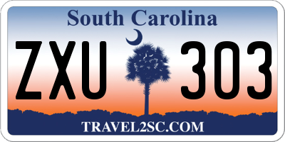 SC license plate ZXU303