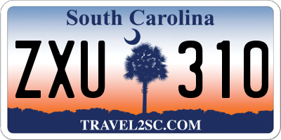 SC license plate ZXU310
