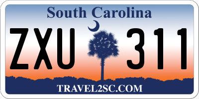 SC license plate ZXU311