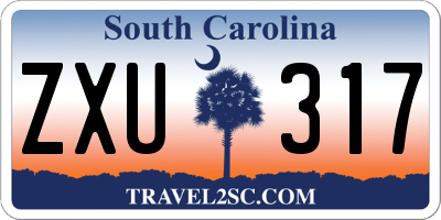 SC license plate ZXU317