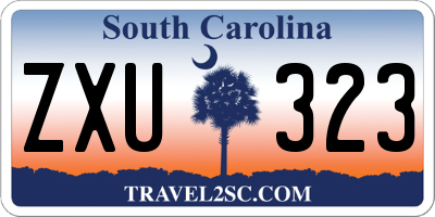 SC license plate ZXU323