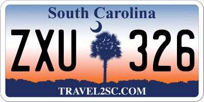 SC license plate ZXU326