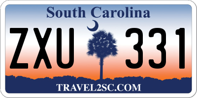 SC license plate ZXU331