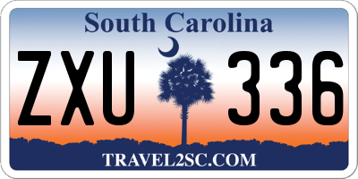 SC license plate ZXU336