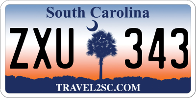 SC license plate ZXU343