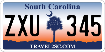 SC license plate ZXU345