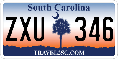 SC license plate ZXU346