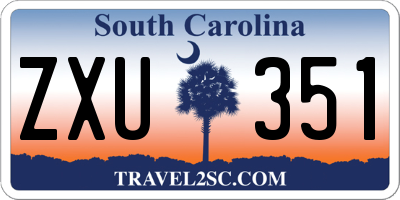 SC license plate ZXU351