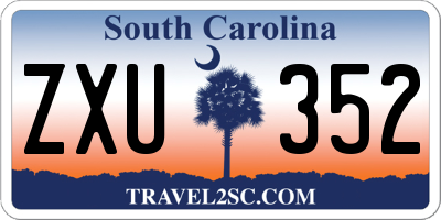SC license plate ZXU352