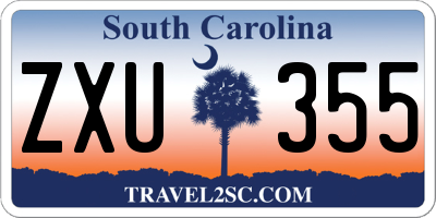 SC license plate ZXU355