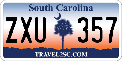 SC license plate ZXU357