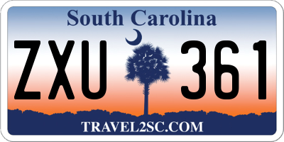SC license plate ZXU361