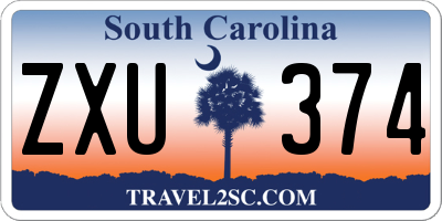 SC license plate ZXU374