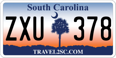 SC license plate ZXU378