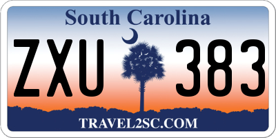 SC license plate ZXU383
