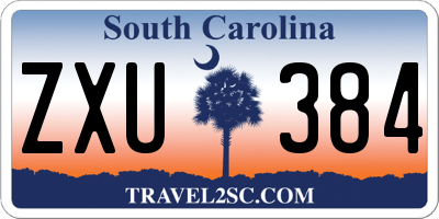 SC license plate ZXU384