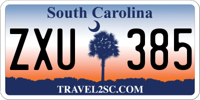 SC license plate ZXU385