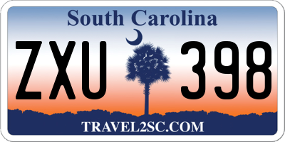 SC license plate ZXU398